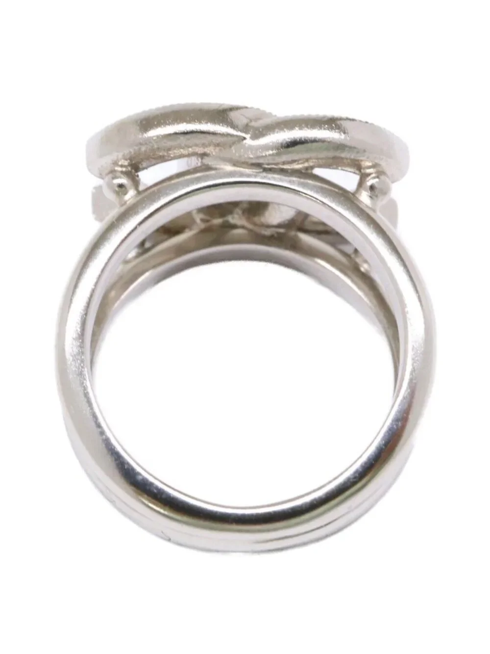 Chanel Rhinestone CC Logo Ring - Picture 6 of 9